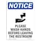 Signmission OSHA Sign, Please Wash Hands Before With Symbol, 14in X 10in Rigid Plastic, 10" W, 14" L, Portrait OS-NS-P-1014-V-17646 - alternate 1